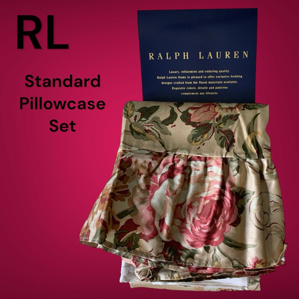 Vintage NWT Ralph Lauren “Guinevere” Standard Pillowcase Set - Picture 3 of 4